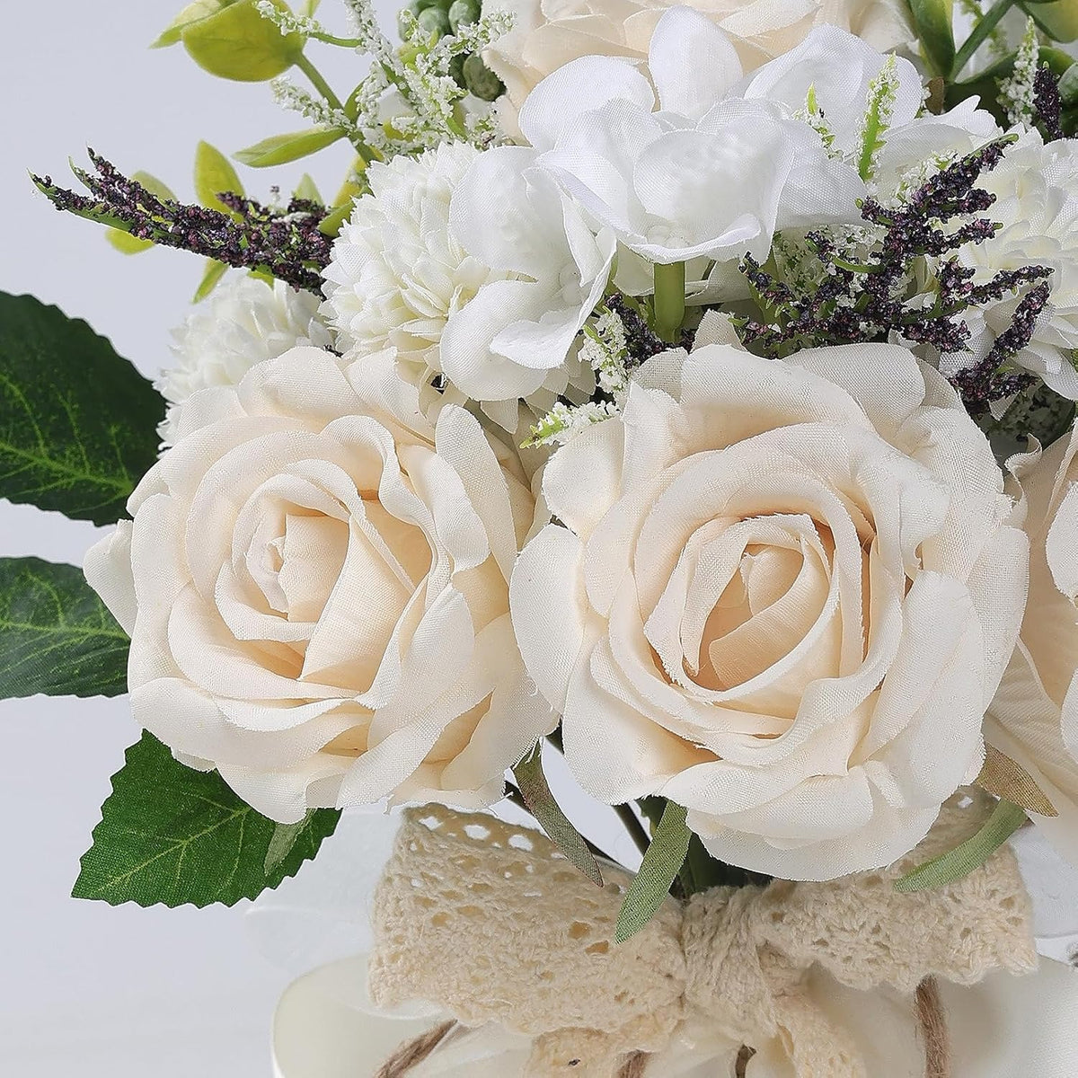 Artificial Silk Rose and Hydrangea Bouquet