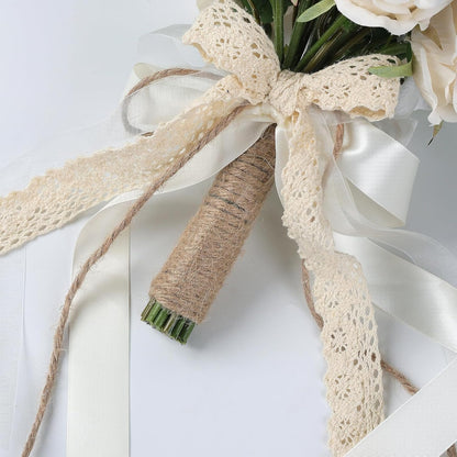 Artificial Silk Rose and Hydrangea Bouquet