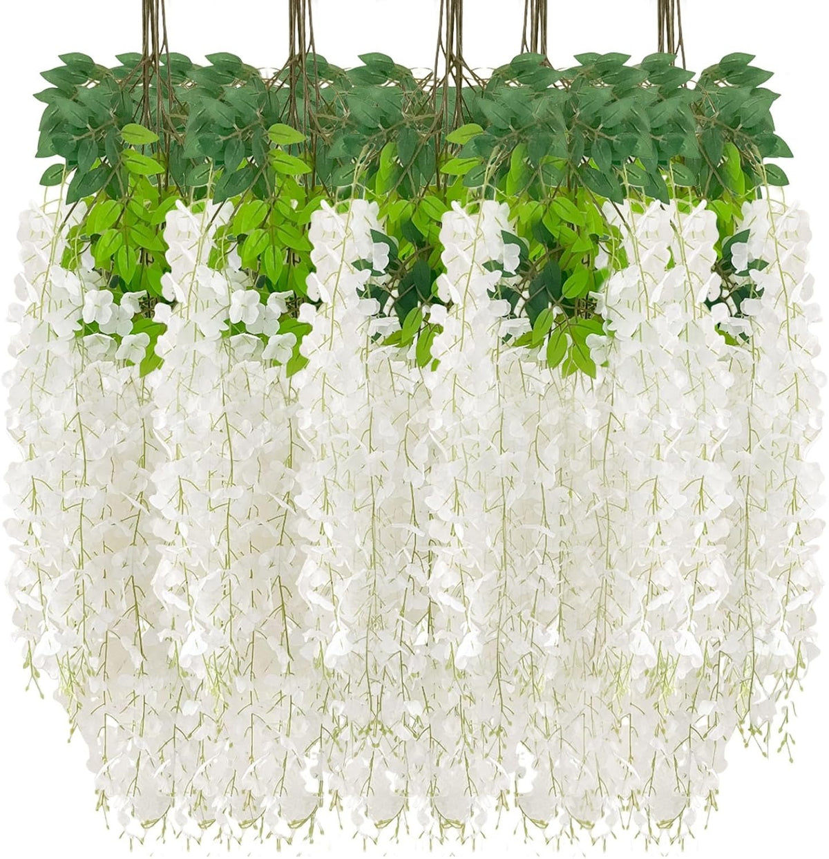 5-Piece Artificial Silk Wisteria Hanging Garland