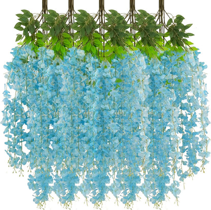 5-Piece Artificial Silk Wisteria Hanging Garland