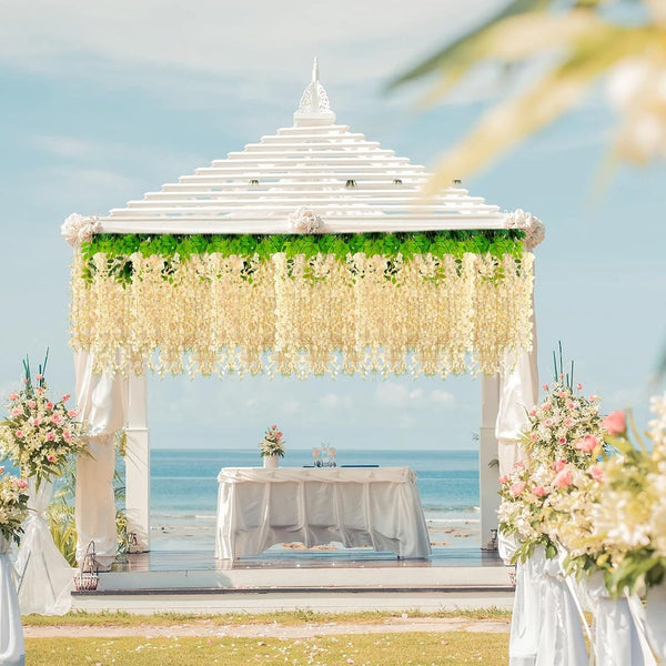 5-Piece Artificial Silk Wisteria Hanging Garland