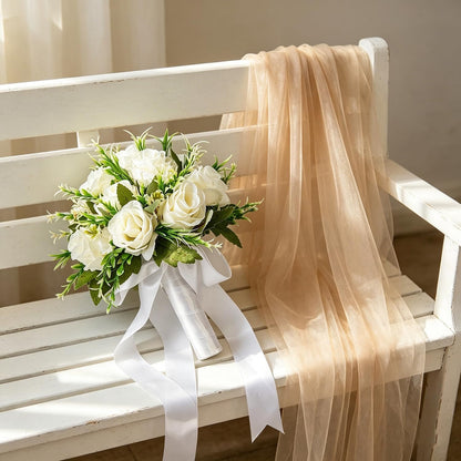 Artificial Silk Rose Bridal Bouquet